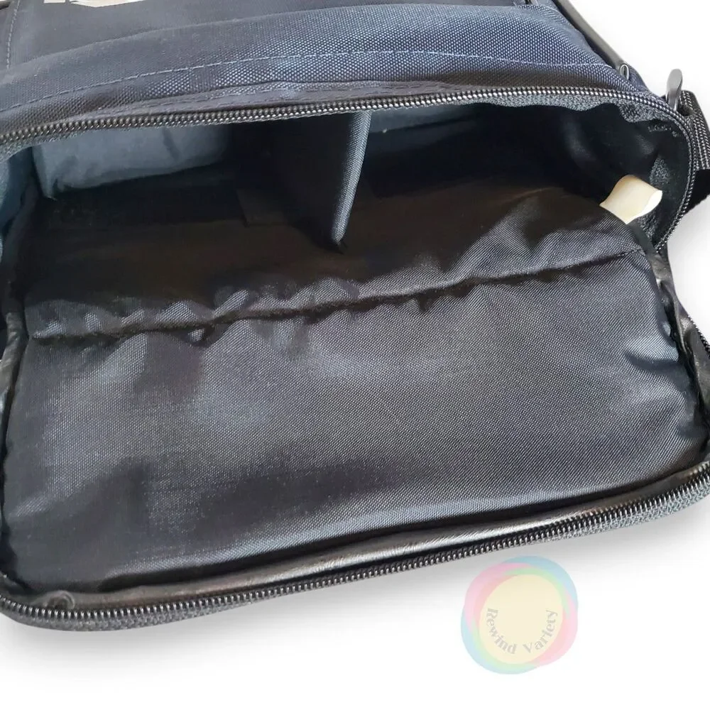 Vintage Fuji Camera Bag Navy Blue Adjustable Nylon